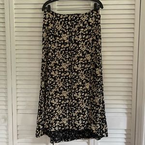 Yellow Floral Maxi Skirt